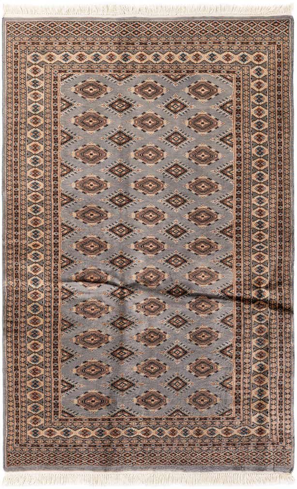 4' 6 x 6' 11 Hand Knotted Bokhara Oriental Wool Rug