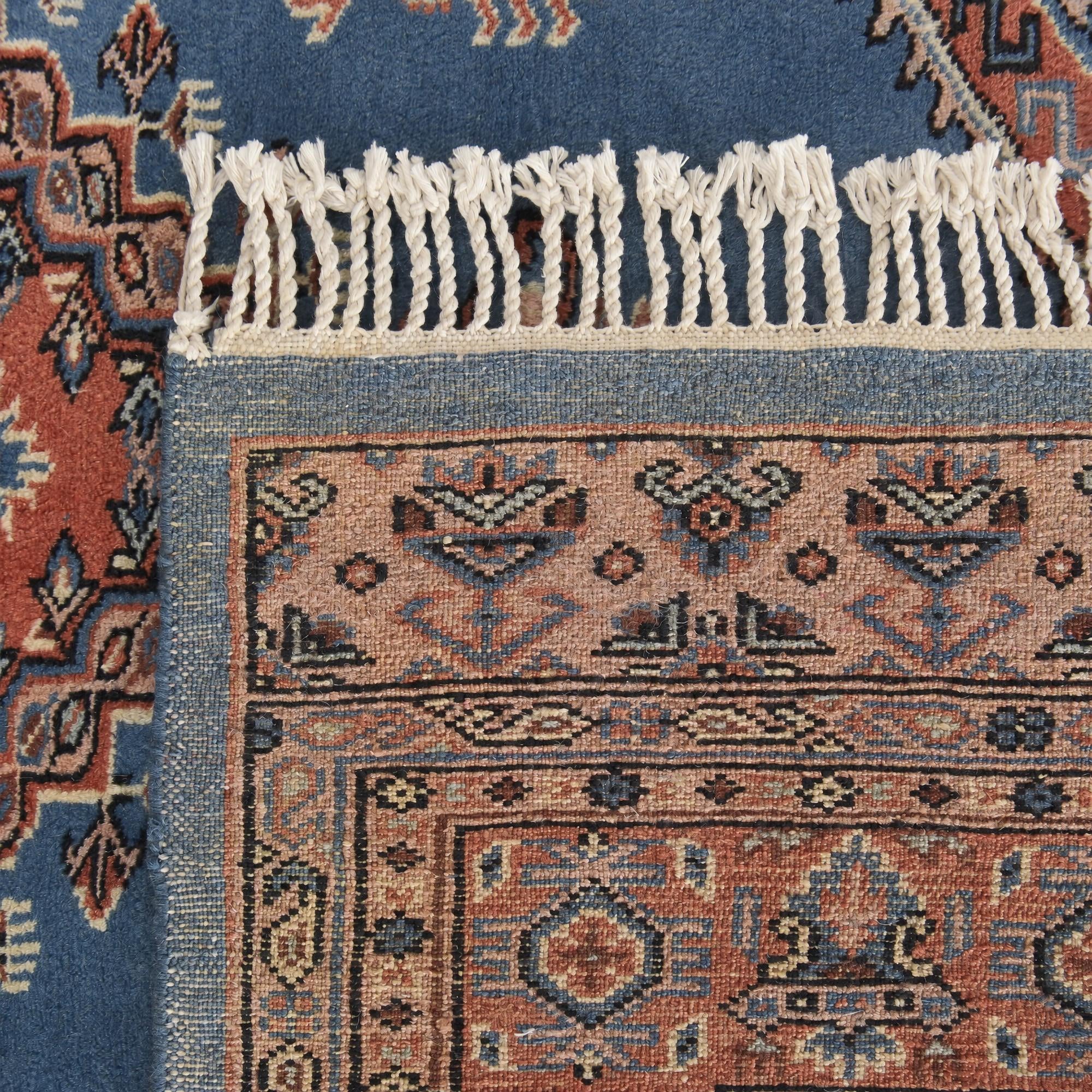 Detail image 12 of 12: 4' 4 x 6' 1 Hand Knotted Bokhara Oriental Wool Rug