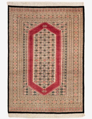 4' 2 x 6' 1 Hand Knotted Bokhara Oriental Rug
