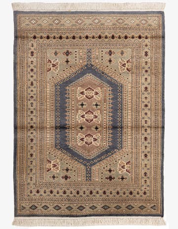 4' 2 x 5' 9 Hand Knotted Bokhara Oriental Rug