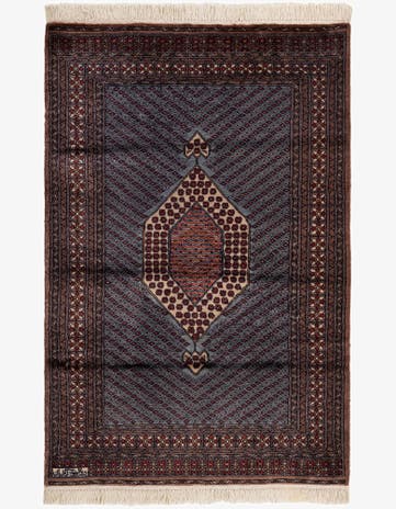 4' 2 x 6' 2 Hand Knotted Bokhara Oriental Wool Rug