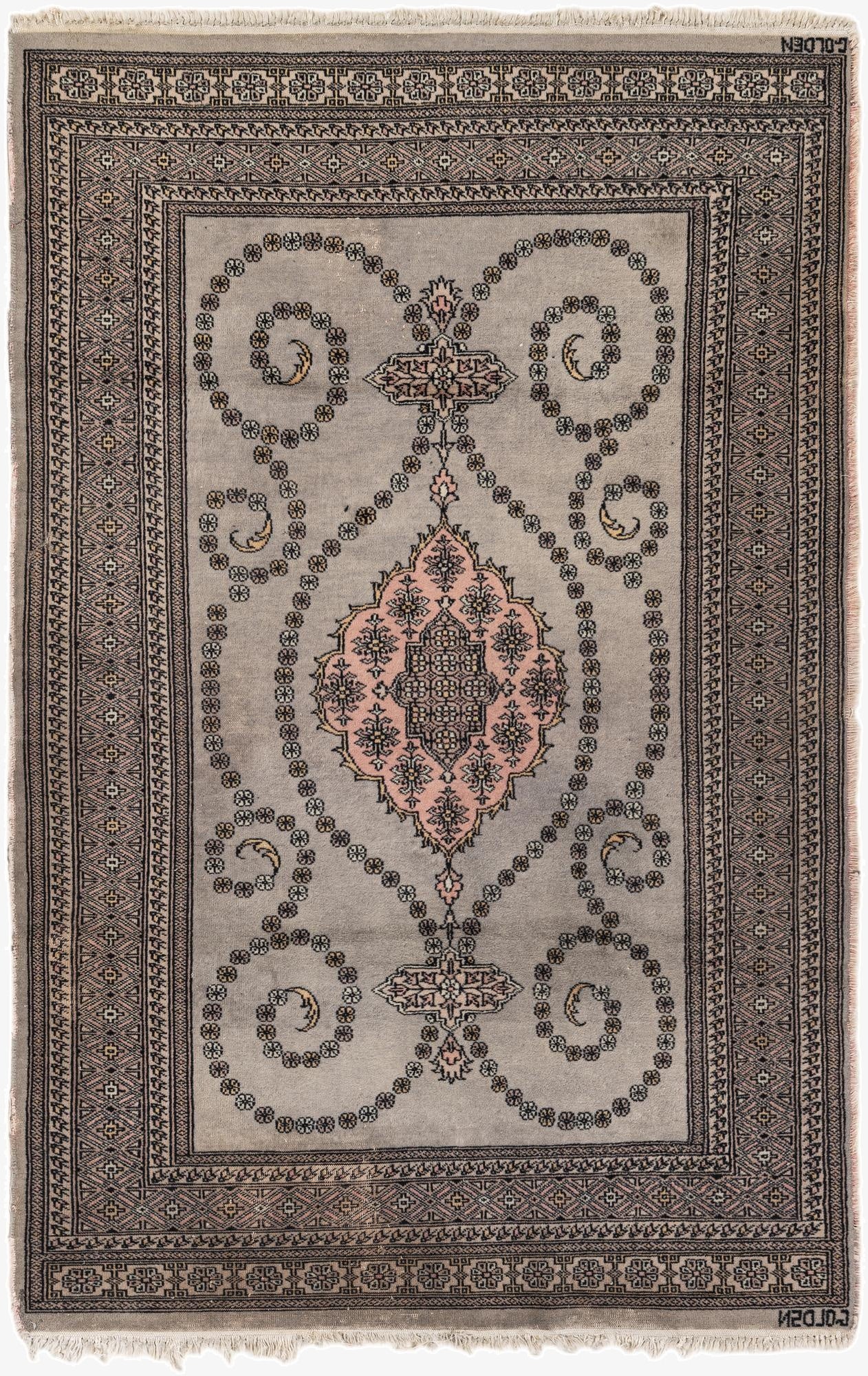 4' x 6' 4  Hand Knotted Bokhara Wool Rug