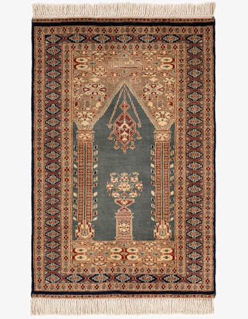 2' 9 x 4' 2 Hand Knotted Bokhara Oriental Wool Rug