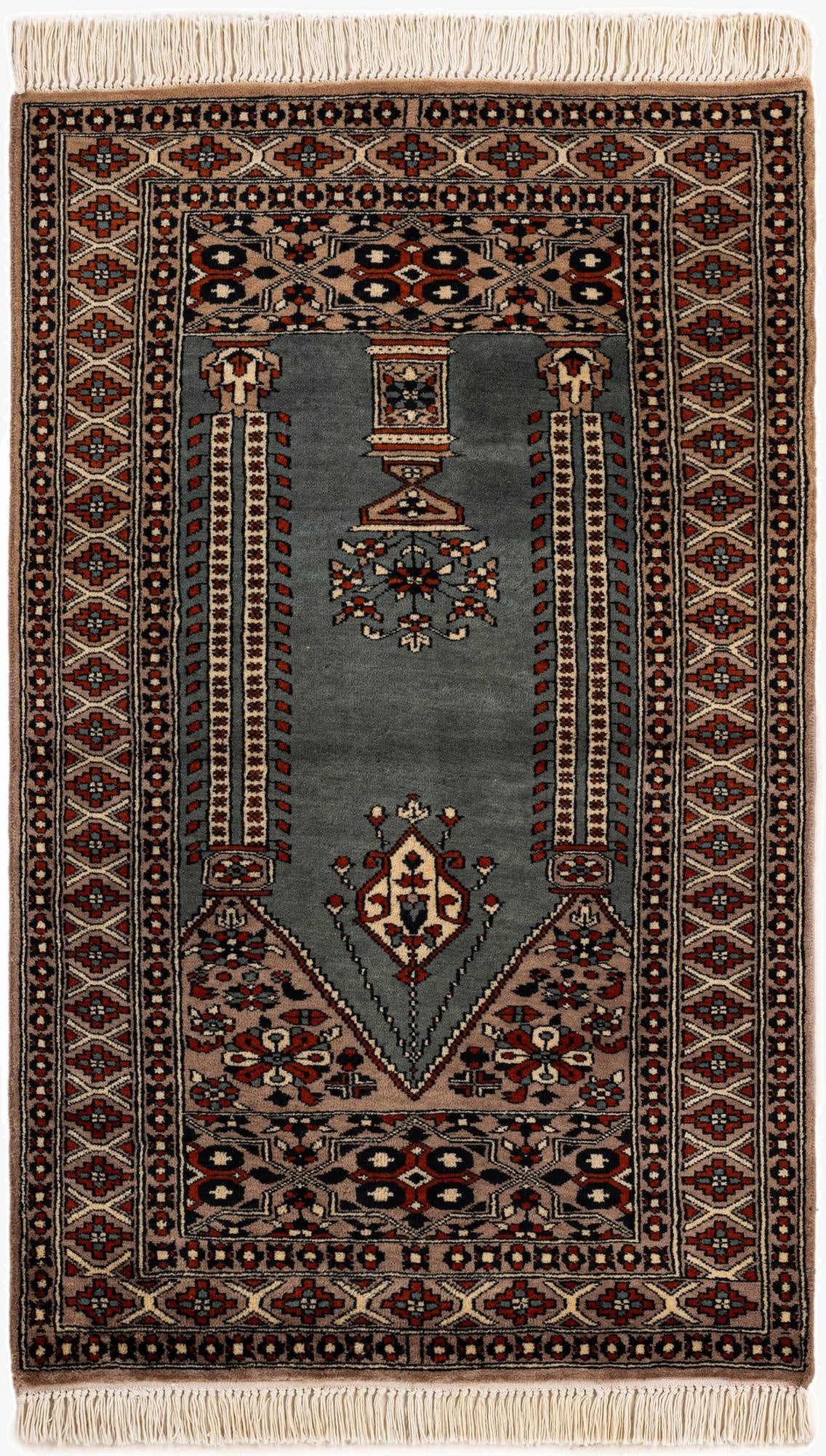 2' 8 x 4' 4  Hand Knotted Bokhara Oriental Wool Rug