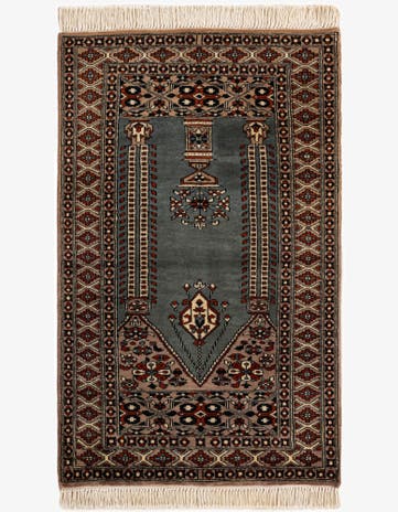 2' 8 x 4' 4 Hand Knotted Bokhara Oriental Wool Rug