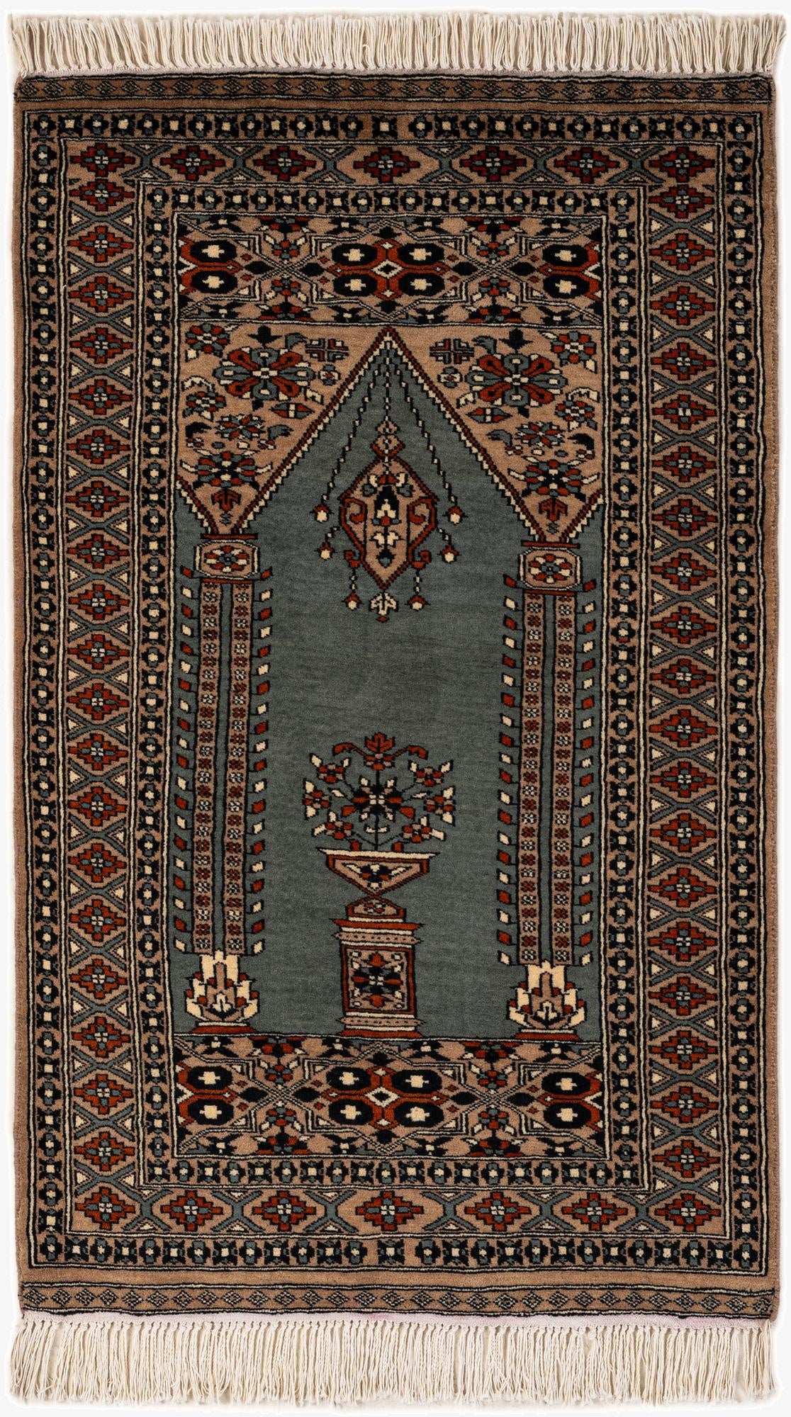 2' 9 x 4' 5  Hand Knotted Bokhara Oriental Wool Rug