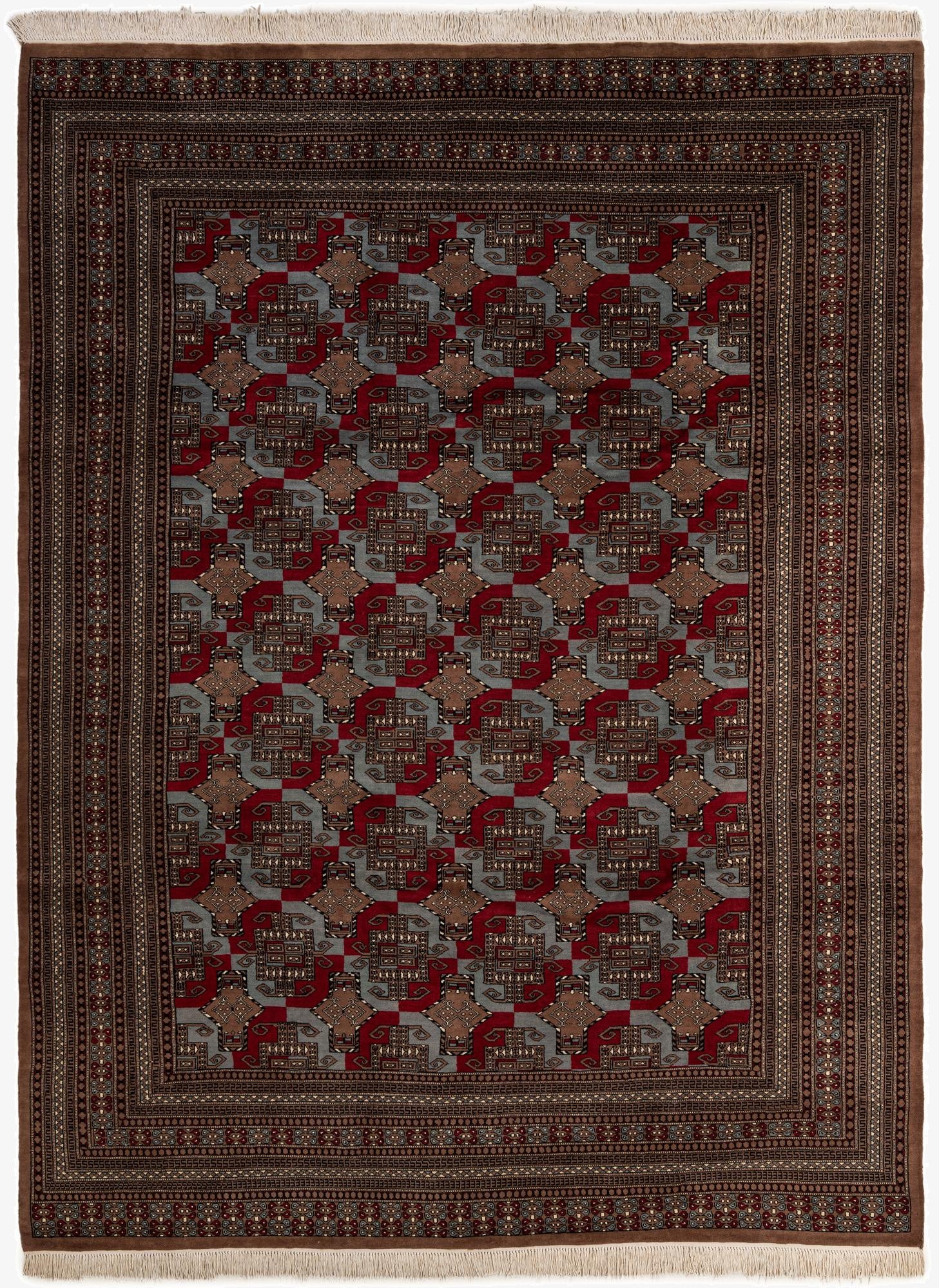 8' 3 x 10' 11  Hand Knotted Bokhara Wool Rug