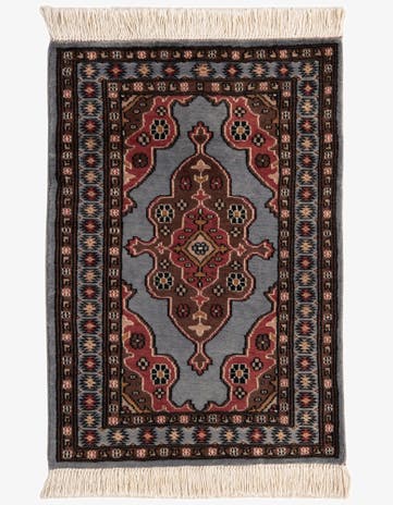 2' 2 x 3' 1 Hand Knotted Bokhara Oriental Wool Rug