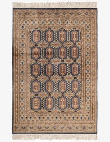 4' 2 x 6' 2 Hand Knotted Bokhara Rug