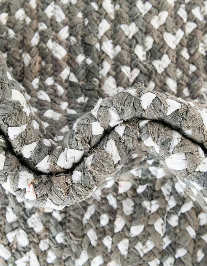 4' 1 x 5' Handmade Braided Chindi Rug