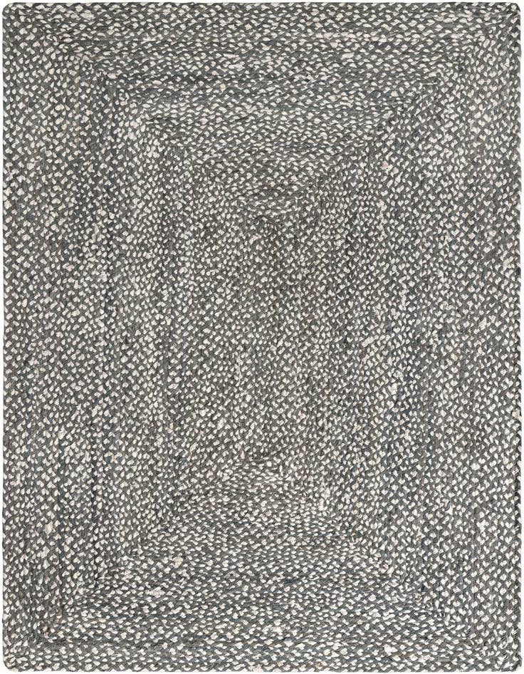 Detail image of 6' 1 x 9'  Hand Braided Chindi Rug
