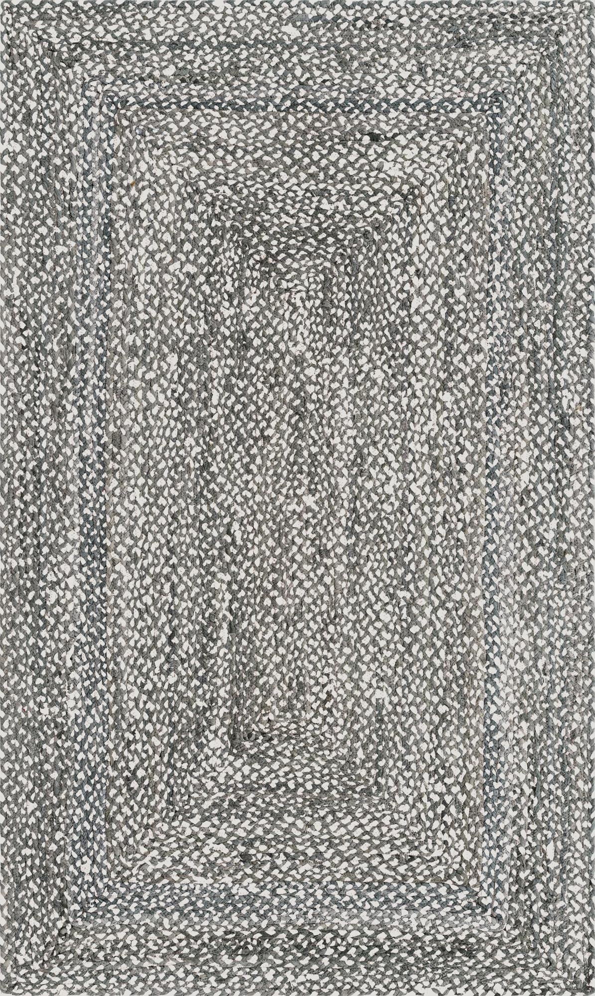 5' 1 x 8'  Hand Braided Chindi Rug