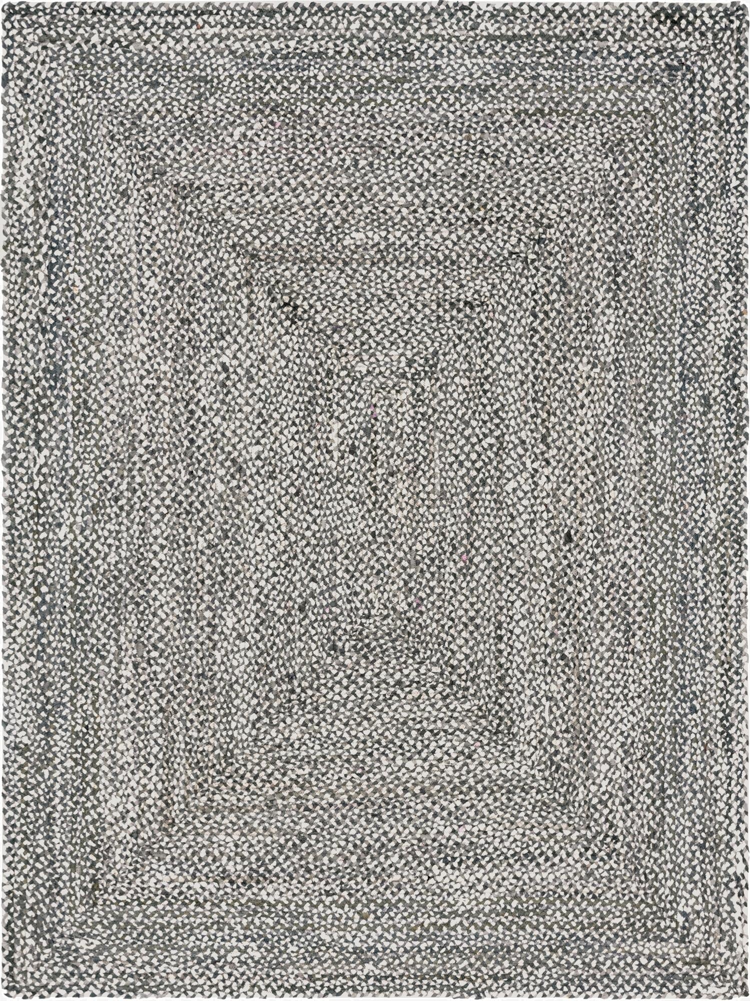9' x 12'  Hand Braided Chindi Rug