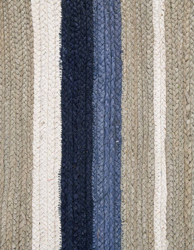 Detail image of 5' 2 x 8' 4  Hand Braided Jute Rug