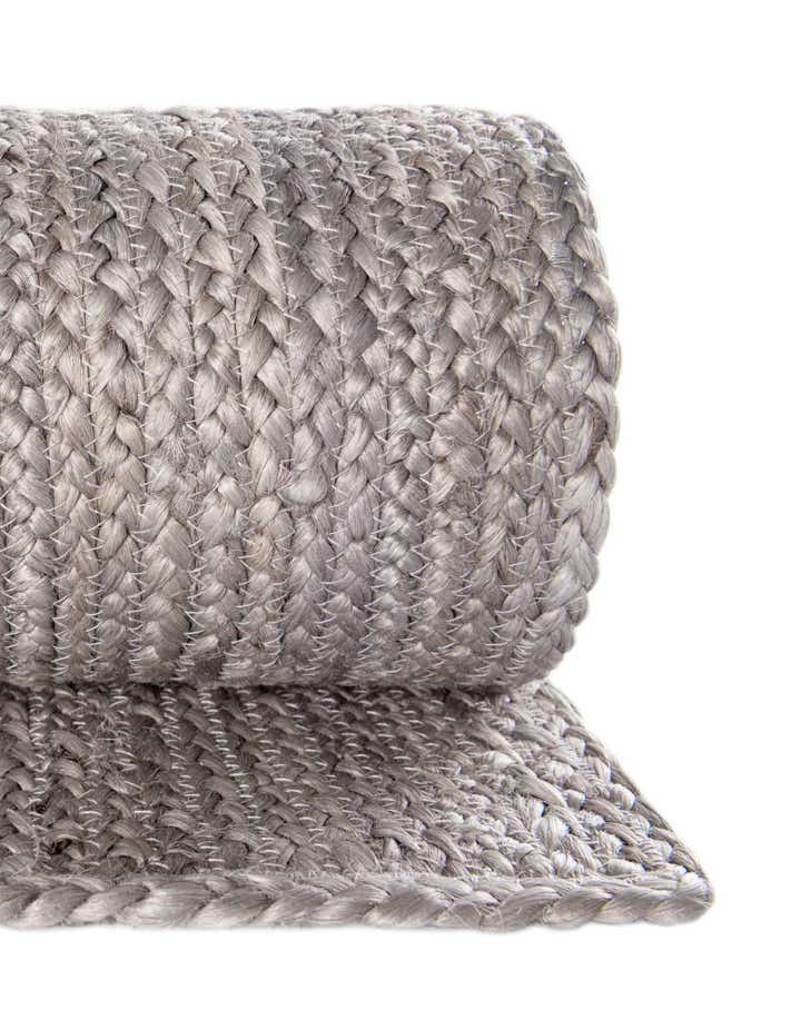 6' 1 x 9' Handmade Braided Jute Rug