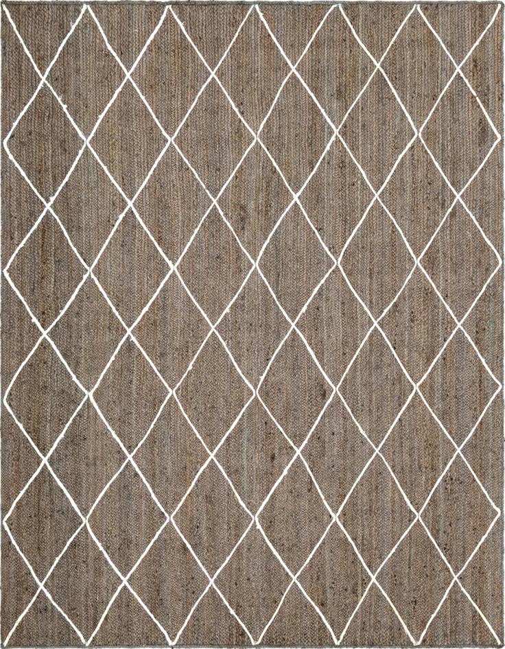 Detail image of 8' x 11'  Hand Braided Jute Rug