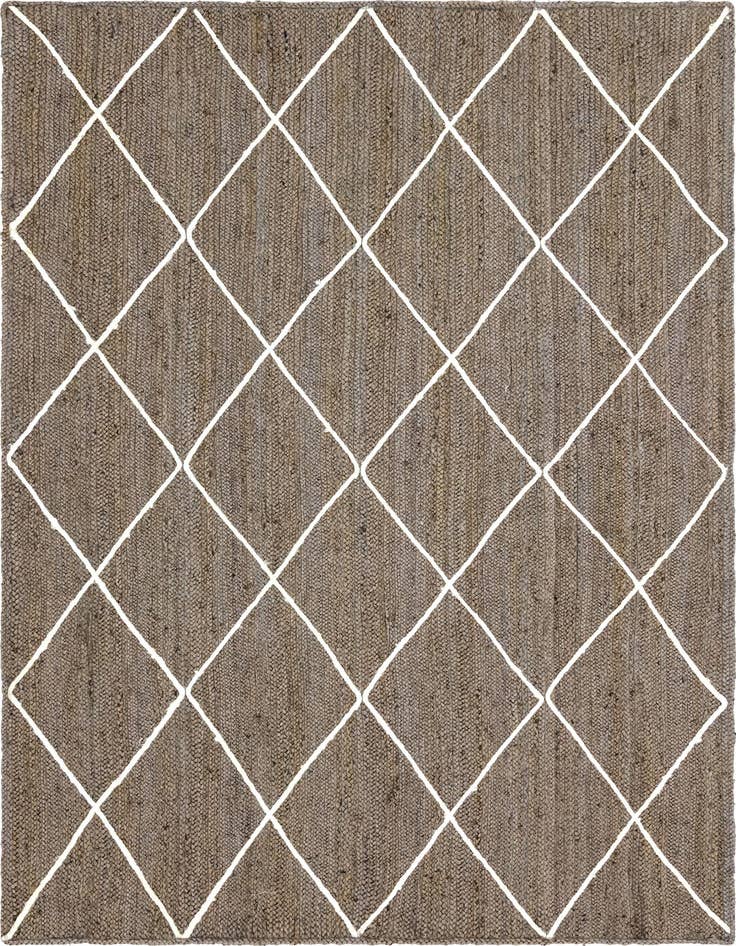 Detail image of 6' 1 x 9'  Hand Braided Jute Rug