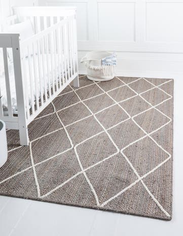 8' x 10' Handmade Braided Jute Rug