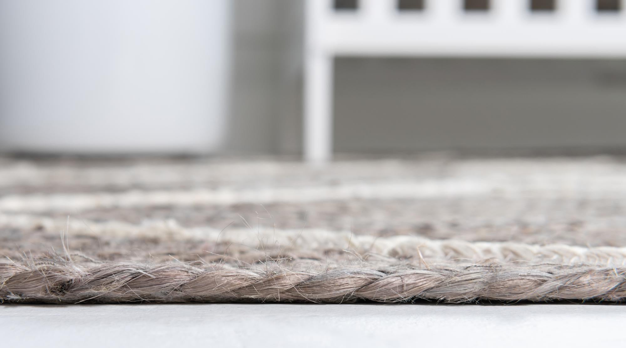 3' 3 x 5' 1 Handmade Braided Jute Rug