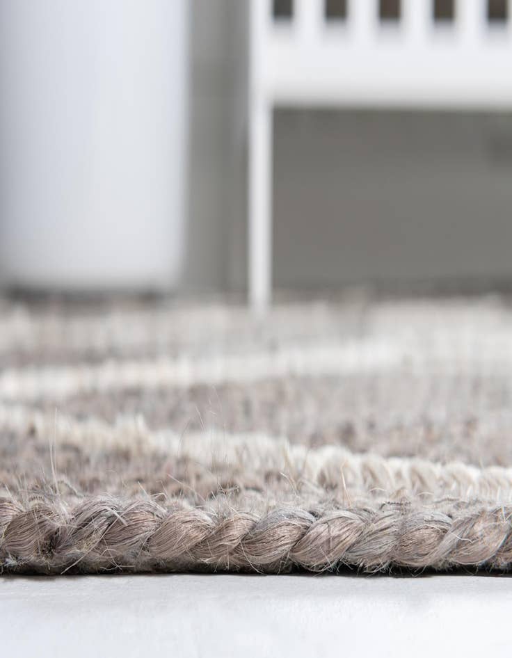 Detail image of 8' x 10'  Hand Braided Jute Rug