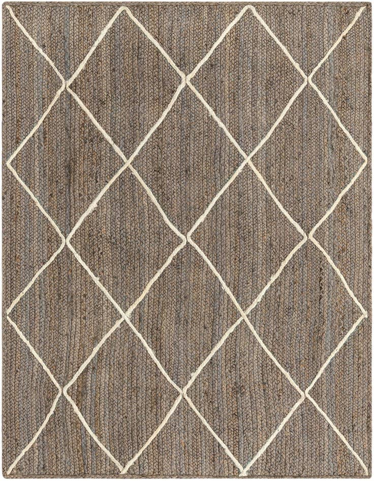 Detail image of 4' 1 x 6' 1  Hand Braided Jute Rug