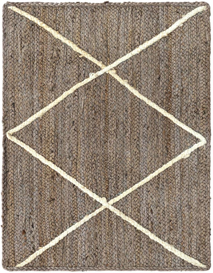 Detail image of 2' x 3' 1  Hand Braided Jute Rug