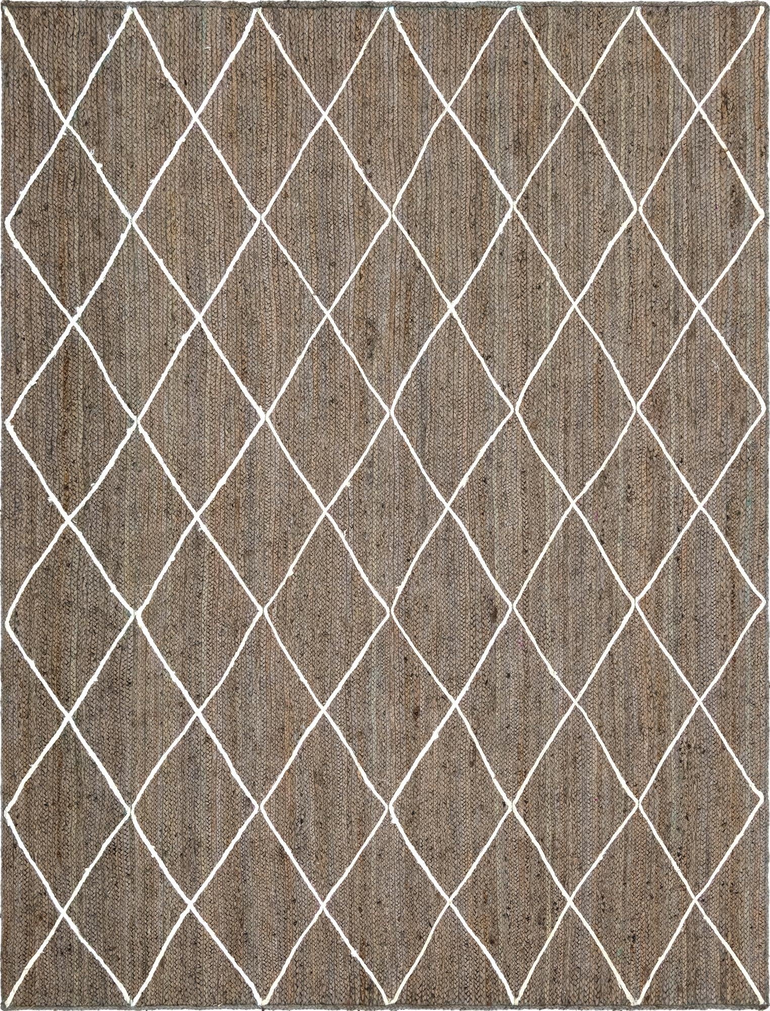 8' x 11'  Hand Braided Jute Rug