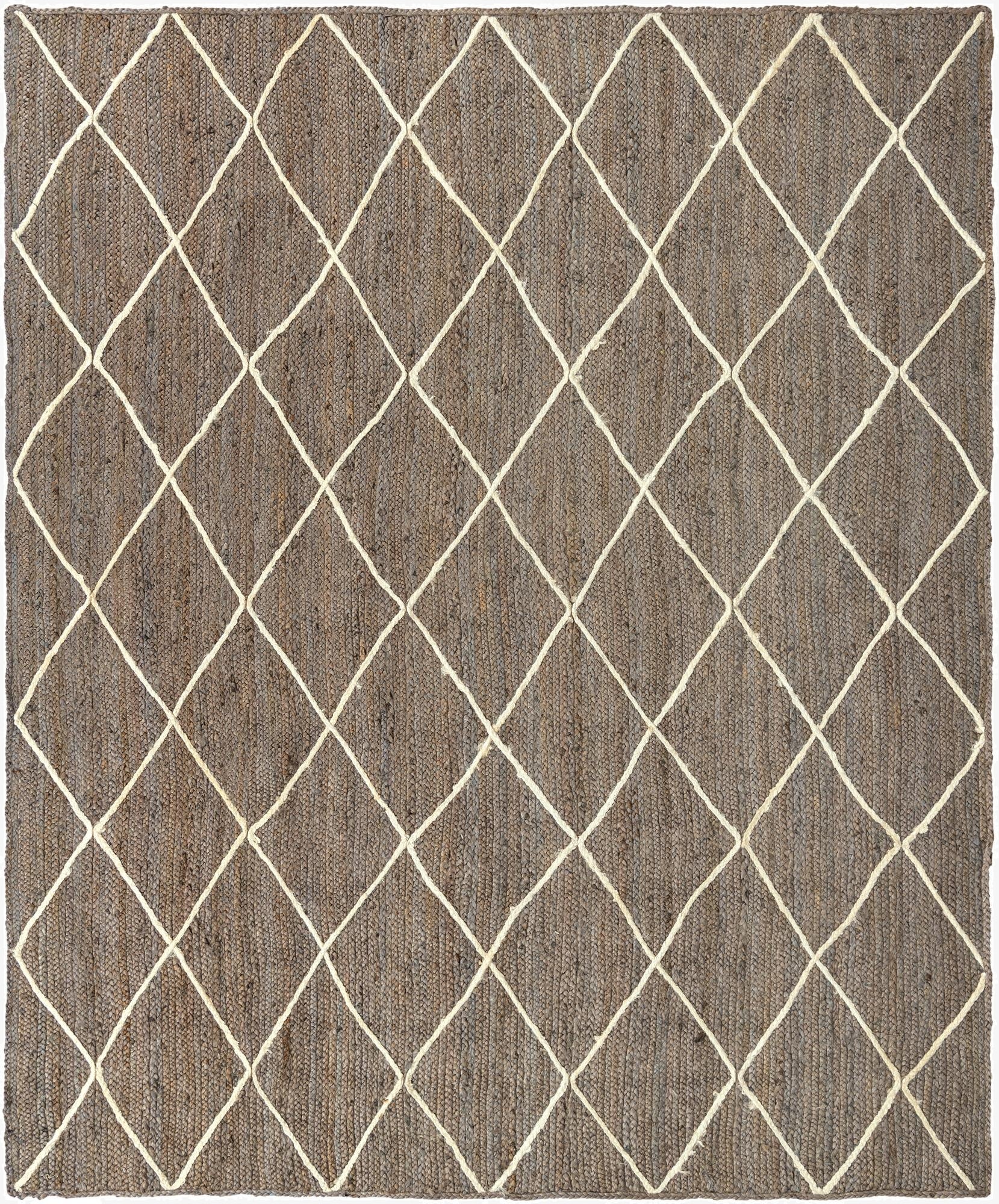 8' x 10'  Hand Braided Jute Rug