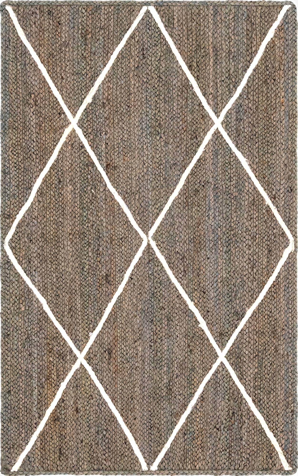 3' 3 x 5' 1  Hand Braided Jute Rug
