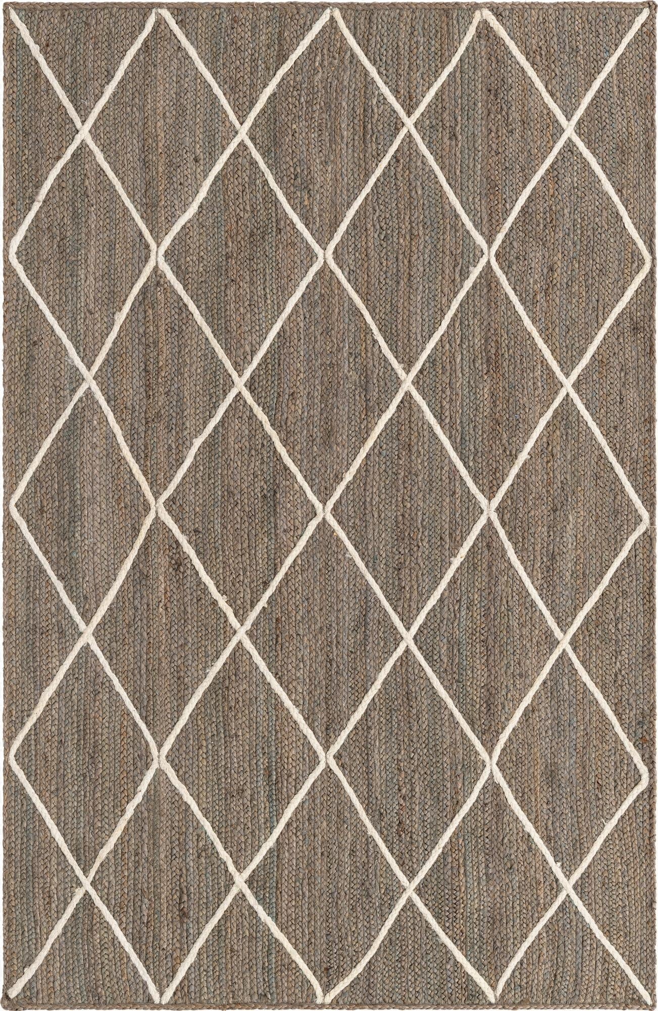 5' 1 x 8'  Hand Braided Jute Rug