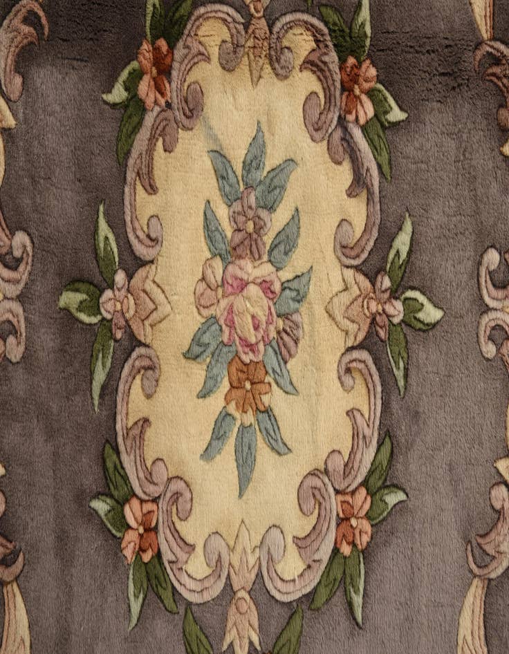 Detail image of 4' 1 x 6' 3  Hand Knotted Carved Pekin Wool Rug