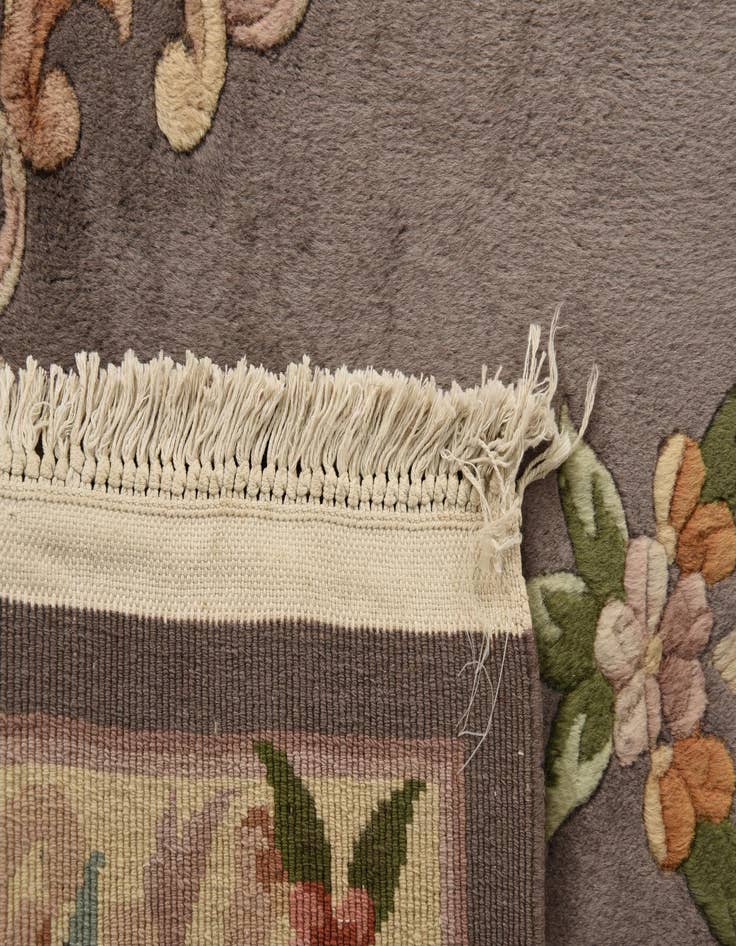 Detail image of 4' 1 x 6' 3  Hand Knotted Carved Pekin Wool Rug