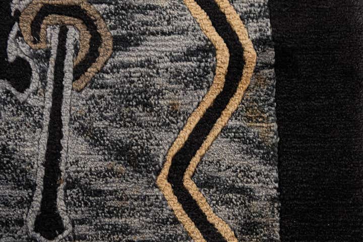 6' 8 x 9' 9 Hand Knotted Carved Pekin Wool Rug