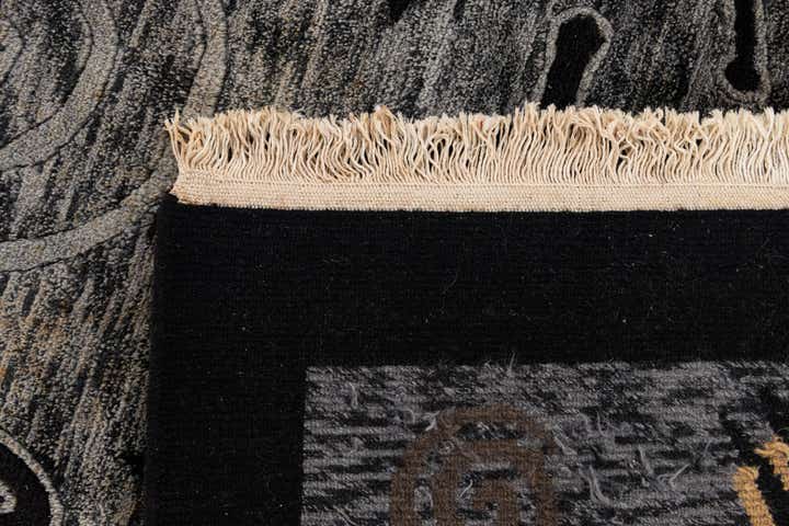 6' 8 x 9' 9 Hand Knotted Carved Pekin Wool Rug
