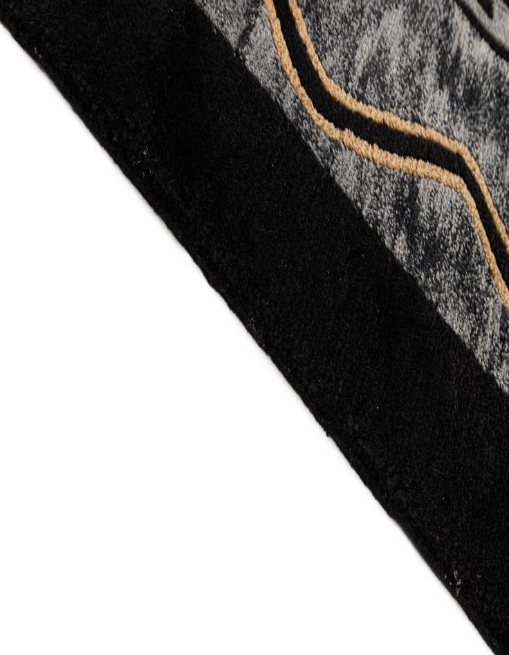 Detail image of 6' 8 x 9' 9  Hand Knotted Carved Pekin Wool Rug