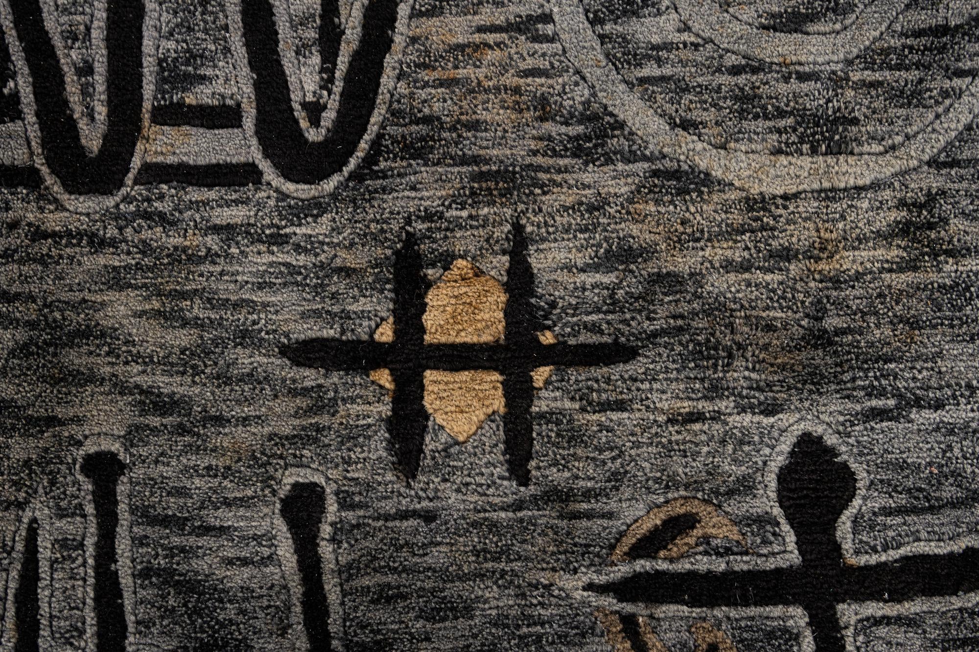 6' 8 x 9' 9 Hand Knotted Carved Pekin Wool Rug