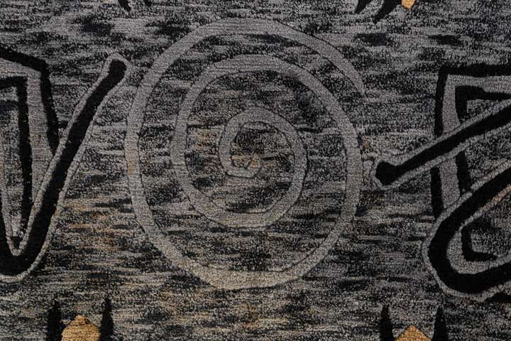6' 8 x 9' 9 Hand Knotted Carved Pekin Wool Rug