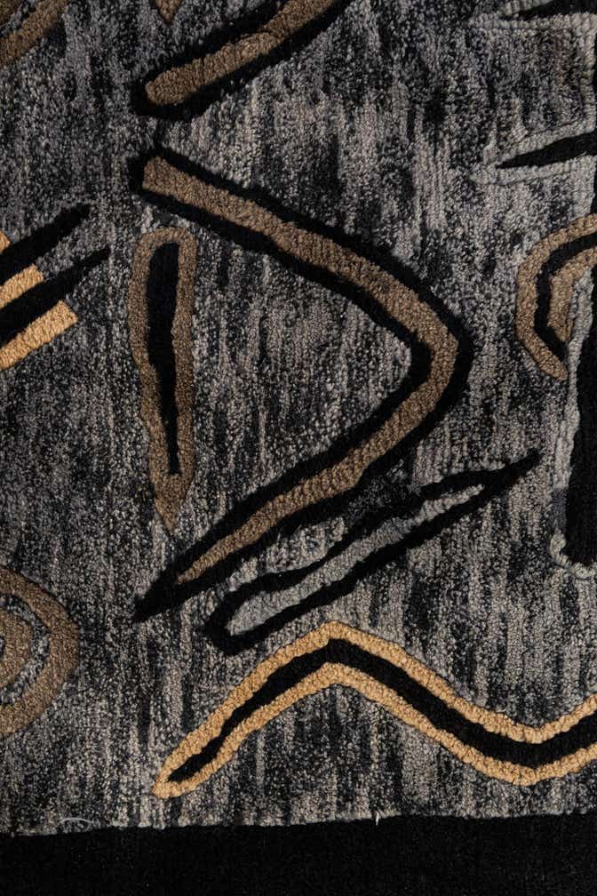 6' 8 x 9' 9 Hand Knotted Carved Pekin Wool Rug
