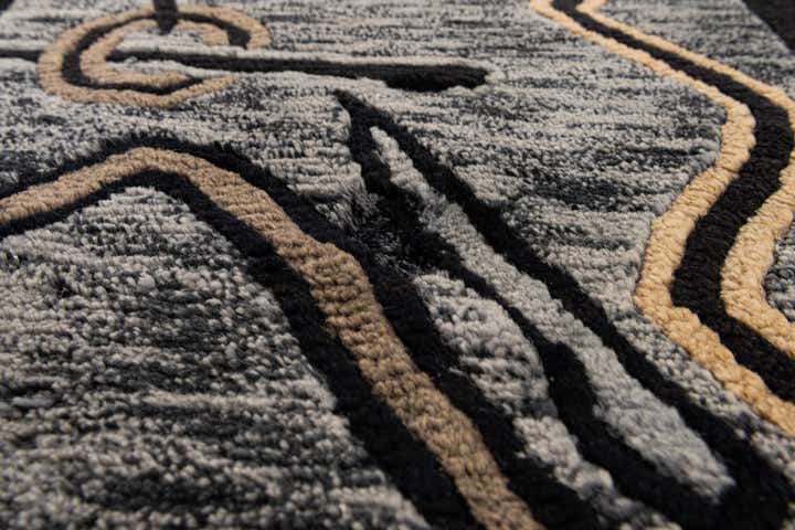 6' 8 x 9' 9 Hand Knotted Carved Pekin Wool Rug