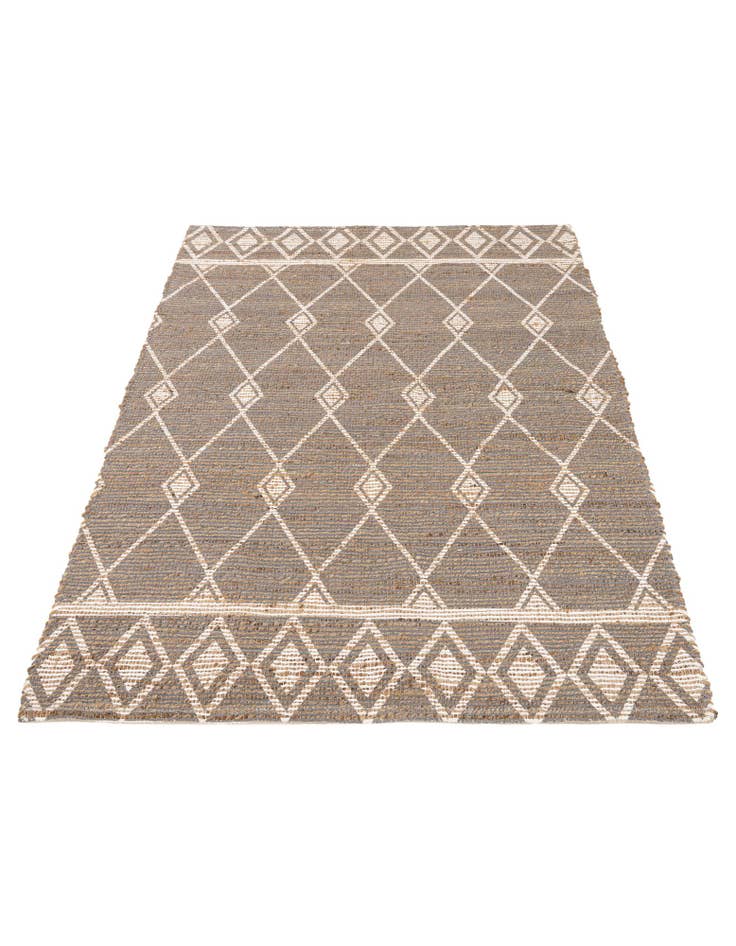 Detail image of 4' 2 x 6' Hand Braided Chenille Jute Rug