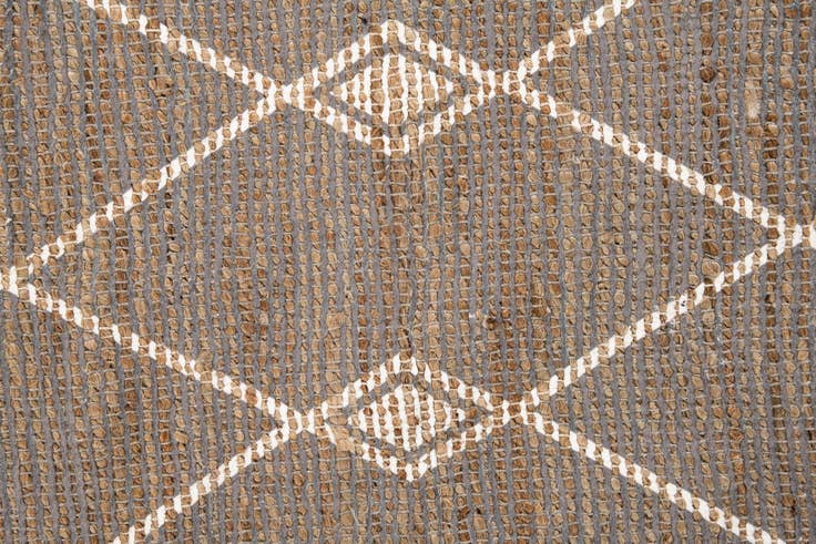Detail image of 4' 2 x 6' Hand Braided Chenille Jute Rug