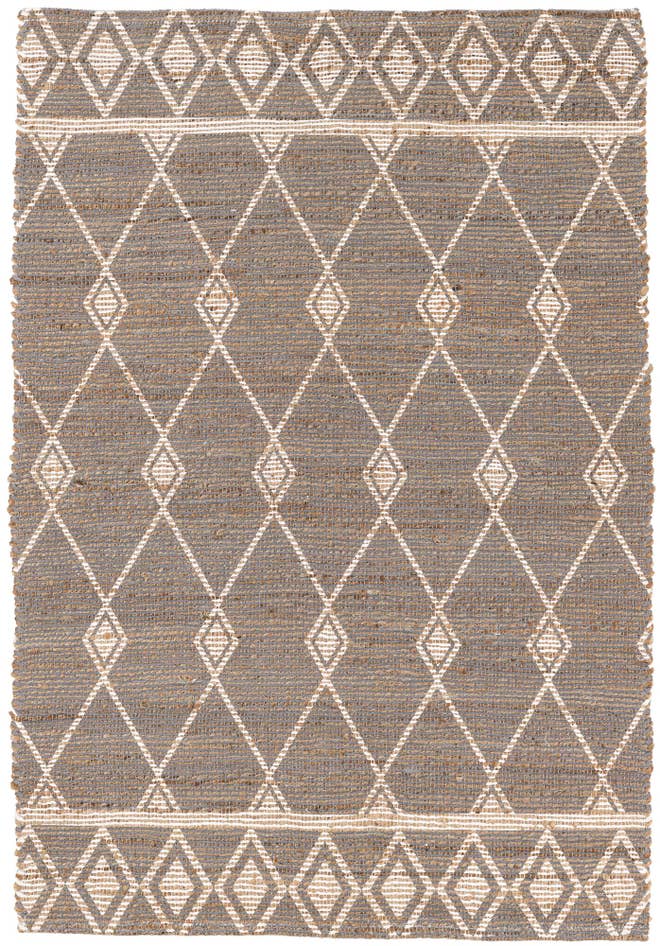 Detail image of 4' 2 x 6' Hand Braided Chenille Jute Rug