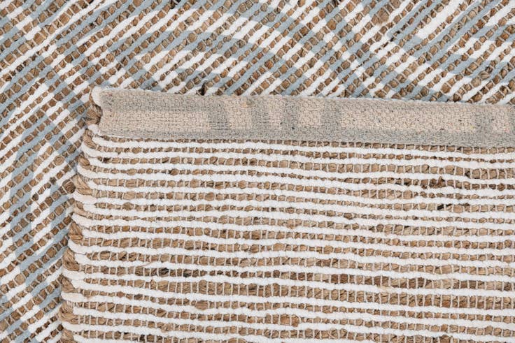 Detail image of 2' x 3' Hand Woven Chenille Jute Rug