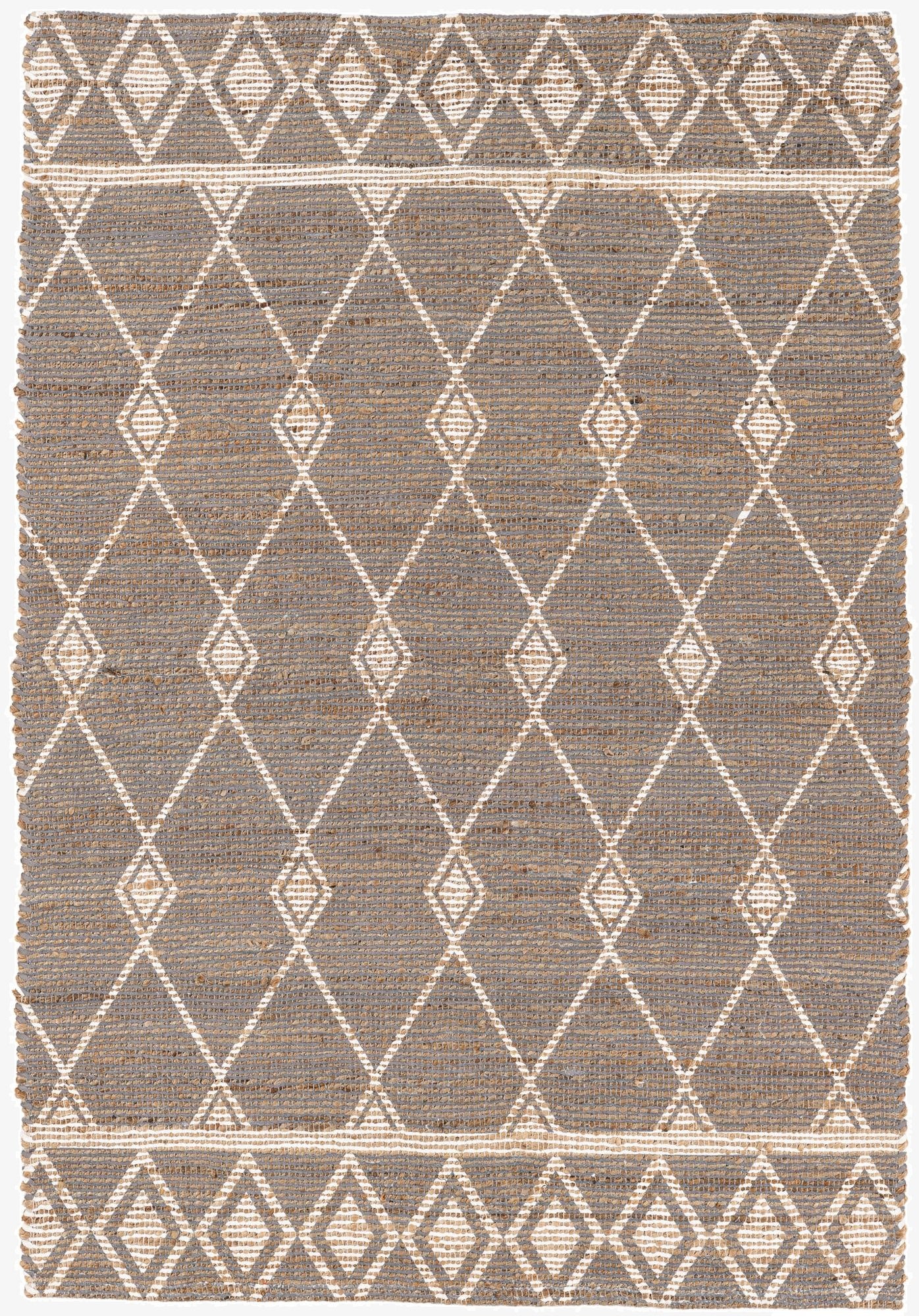 4' 2 x 6'  Hand Braided Chenille Jute Rug