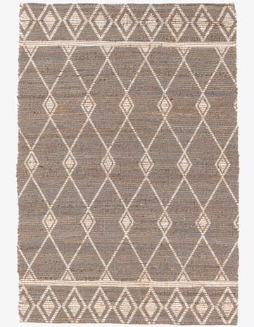 4' 2 x 6' Hand Braided Chenille Jute Rug