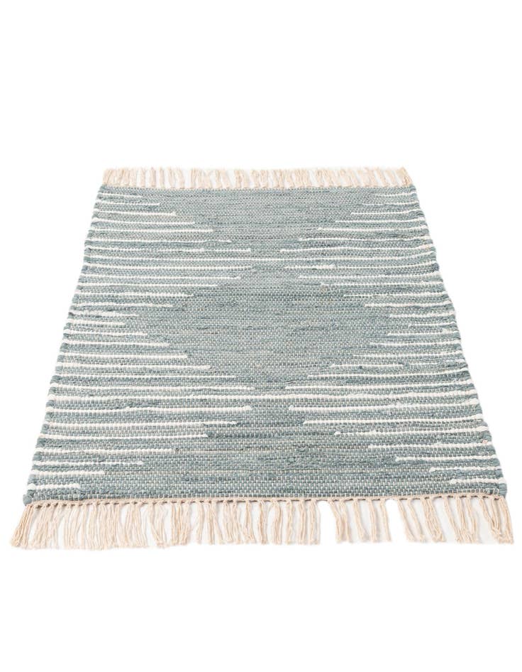 Detail image of 2' 1 x 2' 11 Chindi Cotton Rug