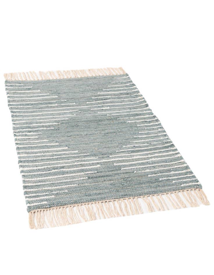 Detail image of 2' 1 x 2' 11 Chindi Cotton Rug