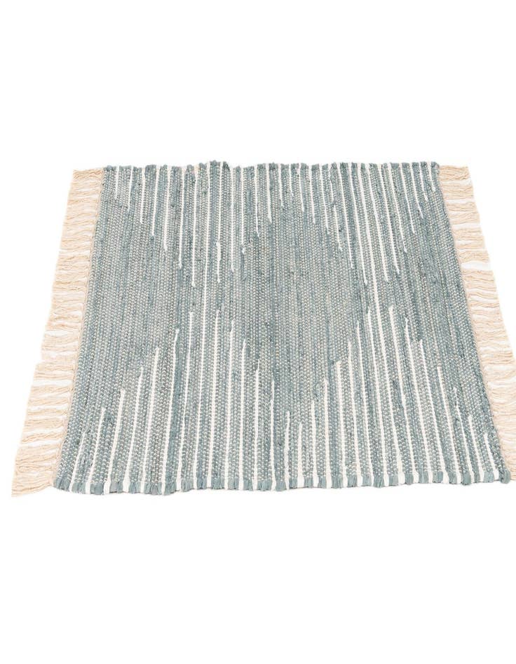 Detail image of 2' 1 x 2' 11 Chindi Cotton Rug