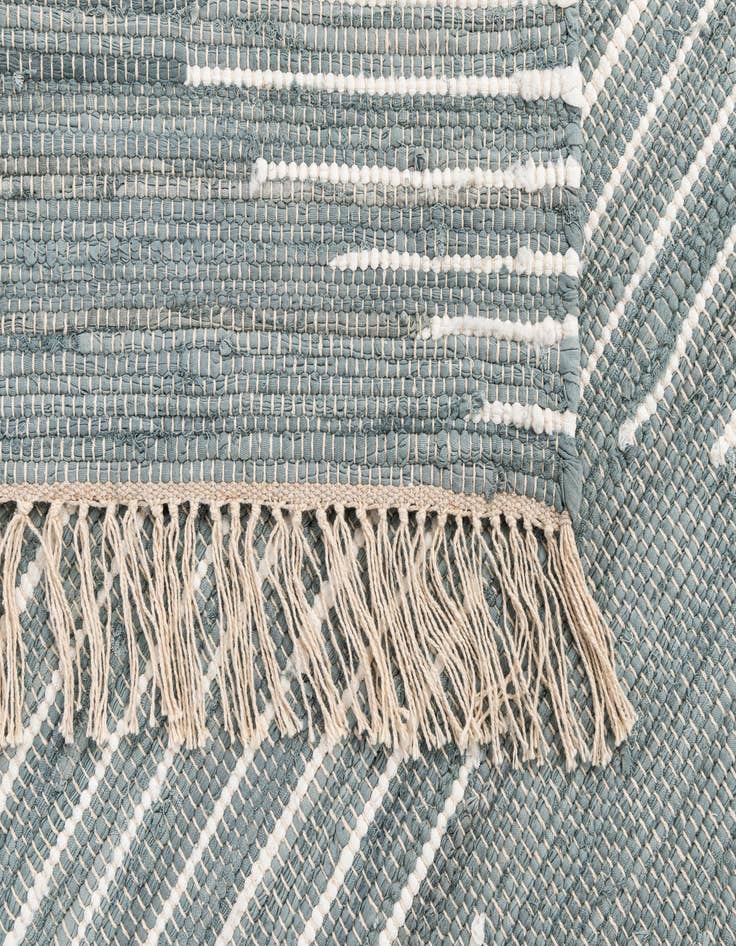 Detail image of 2' 1 x 2' 11 Chindi Cotton Rug