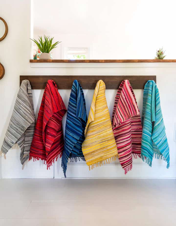 9' x 12' Hand Woven Chindi Cotton Rug